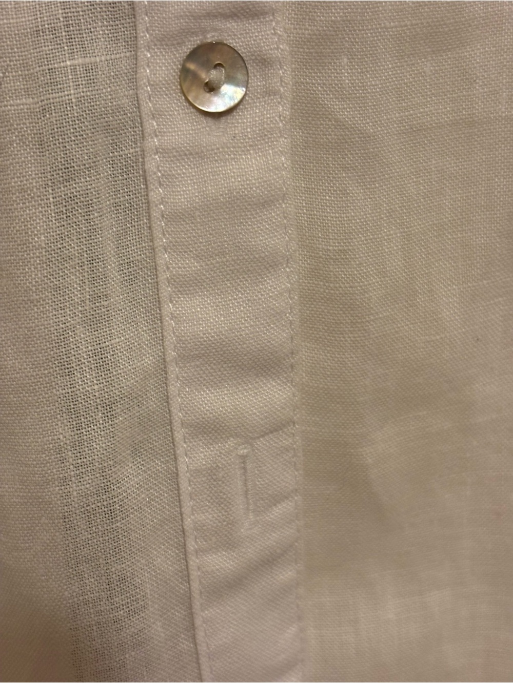 Sigrid Olsen White 100% Linen Button-Down Shirt - Picture 5 of 7